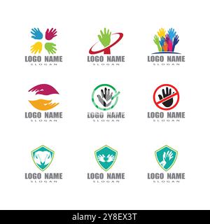 Hand Care Logo Template vector icon Business Stock Vector