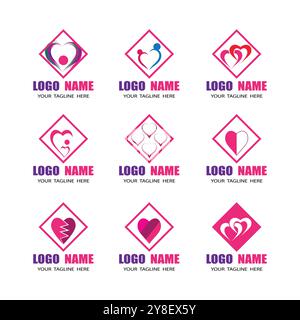 Beauty Love Vector icon illustration design Template Stock Vector