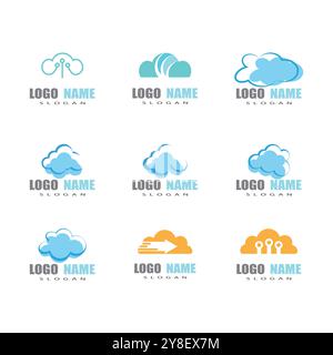 Computer Logo Template vector symbol  illustration Stock Vector