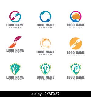 Hand Care Logo Template vector icon Business Stock Vector