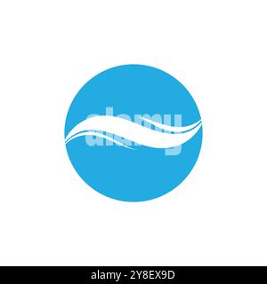 Water wave Logo vector and symbol Template Stock Vector