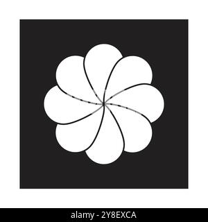 Beauty plumeria icon flowers design illustration symbol Stock Vector