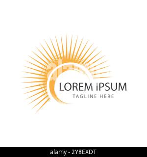 sun ilustration logo vector icon template Stock Vector