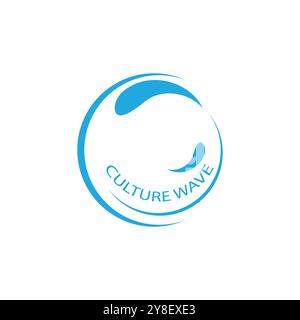 Water wave Logo vector and symbol Template Stock Vector