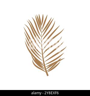 Leaf palm logo vector template symbol and design Stock Vector