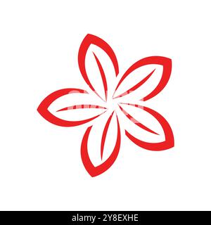 flower logo illustration vector design Stock Vector