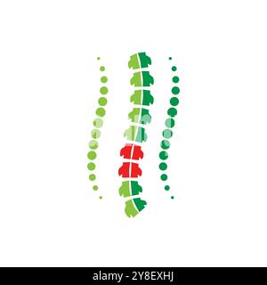 Spine diagnostics symbol logo template vector illustration design Stock Vector