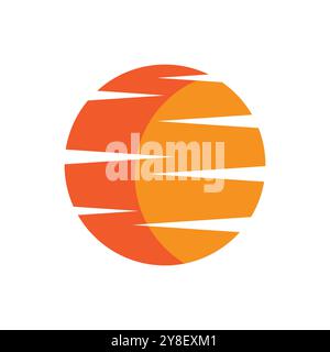 sun ilustration logo vector icon template Stock Vector