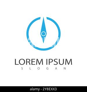 Compass Logo Template vector icon illustration design Stock Vector