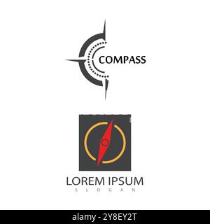 Compass Logo Template vector icon illustration design Stock Vector