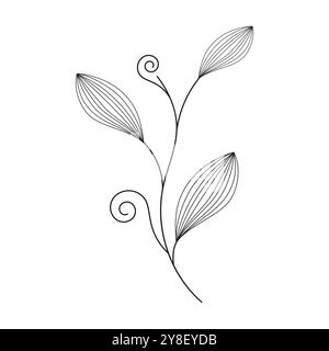 Leaf line logo vector and symbol Stock Vector