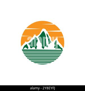 Mountain icon Logo Template Vector illustration design Stock Vector