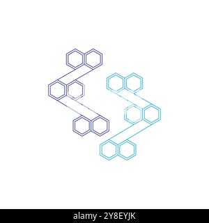 Molecule logo vector symbol template Stock Vector