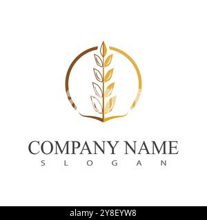 Wheat Logo template vector illustration design Stock Vector