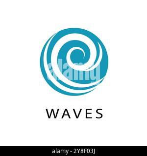 Water wave Logo vector and symbol Template Stock Vector