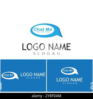 Chat Logo Template vector symbol nature Stock Vector