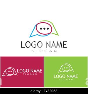 Chat Logo Template vector symbol nature Stock Vector