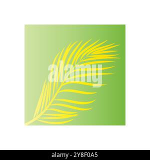 Leaf palm logo vector template symbol and design Stock Vector