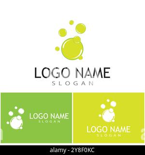 Bubble logo template vector icon illustration Stock Vector