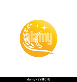 Wheat Logo template vector illustration design Stock Vector