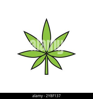 Cannabis logo vector and symbol Stock Vector