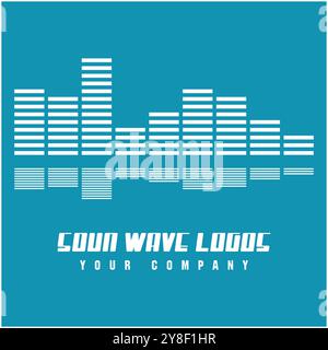 Sound waves vector illustration design template Stock Vector