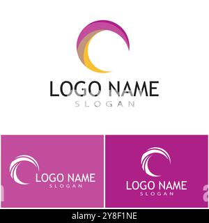 Circle vector flat design template Stock Vector