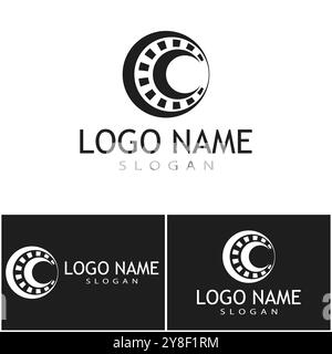 Circle vector flat design template Stock Vector