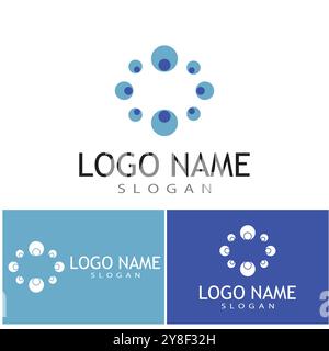 Bubble logo template vector icon illustration Stock Vector