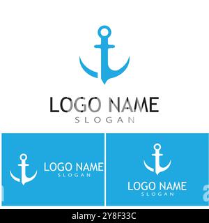 Anchor Logo Template vector symbol design Stock Vector