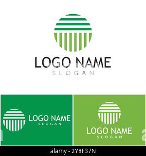 Circle vector flat design template Stock Vector