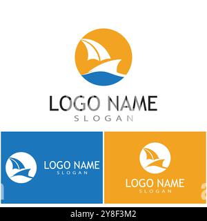 Ocean cruise liner ship silhouette simple linear Stock Vector