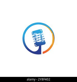 Podcast Vector icon design illustration Template Stock Vector