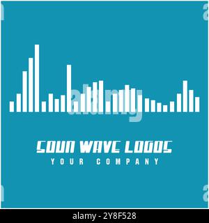 Sound waves vector illustration design template Stock Vector