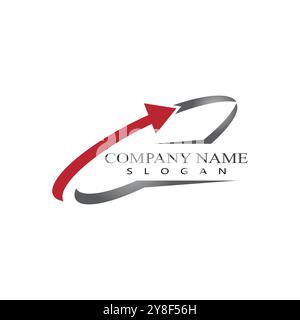 Arrow vector illustration icon Logo Template design Stock Vector