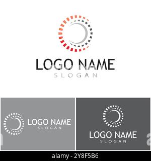 Circle vector flat design template Stock Vector