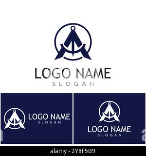 Anchor Logo Template vector symbol design Stock Vector
