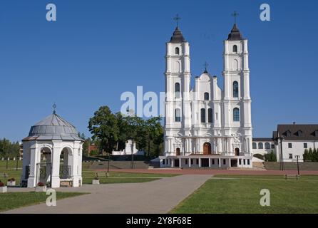 Aglona, Latvia - Sep 16, 2024: The Basilica of the Assumption of Blessed Virgin Mary is one of the most important Catholic spiritual centers in Latvia Stock Photo