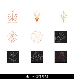 Fireworks Logo Template vector symbol Stock Vector
