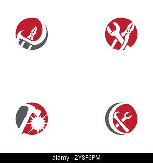 Set Service Tools vector icon illustration design template Stock Vector