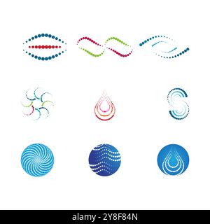 halftone circle dots vector illustration design Stock Vector
