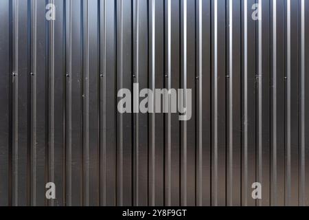 trapezoidal sheet metal wall for background use Stock Photo