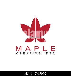 Maple leaf vector illustration design template Stock Vector