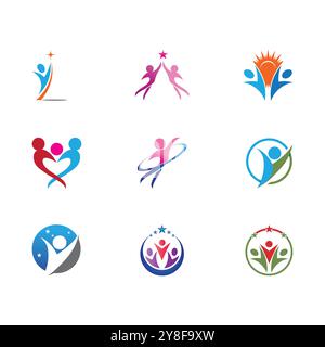 Human character logo sign illustration vector design Stock Vector