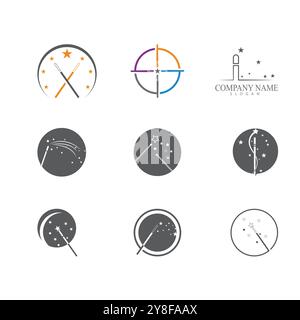 Wand Magic stick icon vector template Stock Vector