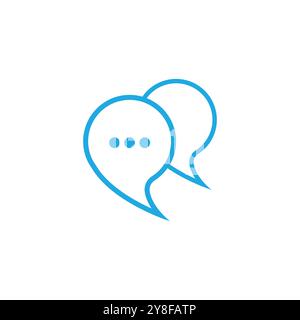 Buble chat icon Vector Illustration design Logo template Stock Vector
