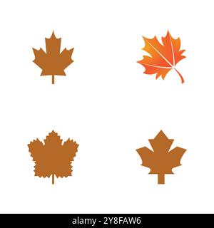 Maple leaf vector illustration design template Stock Vector