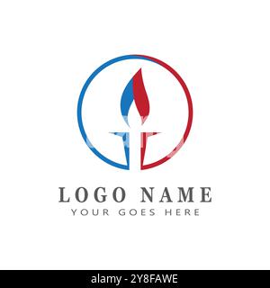 Torch  Logo Template vector symbol illustration design Stock Vector