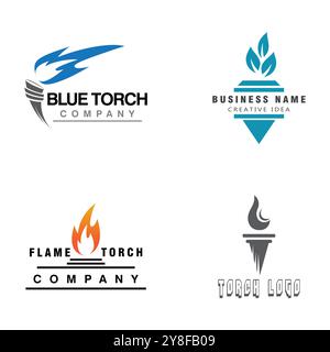 Torch  Logo Template vector symbol illustration design Stock Vector