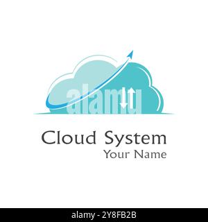 Cloud illustration logo vector flat design Stock Vector